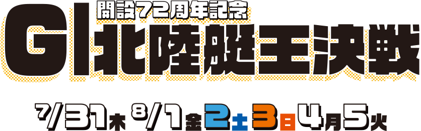 開設72周年記念GⅠ北陸艇王決戦