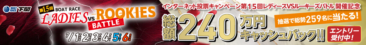 第15回ボートレースレディースVSルーキーズバトル開催記念インターネット投票キャンペーン