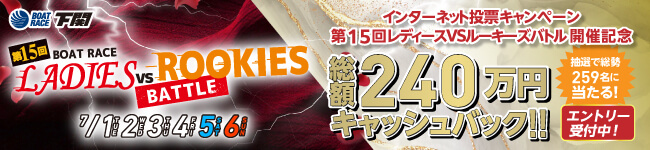 第15回ボートレースレディースVSルーキーズバトル開催記念インターネット投票キャンペーン