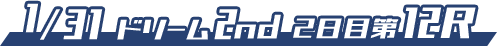 1/31 ドリーム2nd 2日目第12R