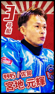3号艇 4445	佐賀 宮地元輝