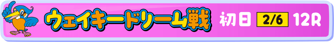 ウェイキードリーム戦 初日 2/6 12R