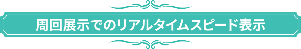 周回展示でのリアルタイムスピード表示