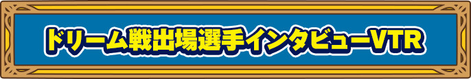ドリーム戦出場選手インタビューVTR